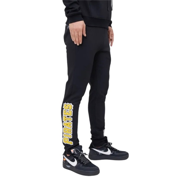 Pro Standard MLB Pittsburgh Piratess Logo Blended Black Joggers LPP431591-BLK - Picture 2 of 4